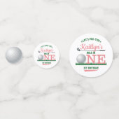 Confettis Golf PAR-TEE 1ère photo d'anniversaire (Devant)