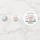 Confettis Golf PAR-TEE 2e photo d'anniversaire (Devant)