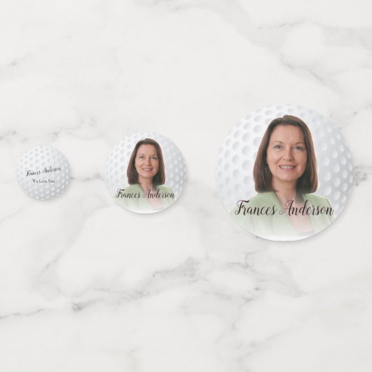 Confettis Golfer Couple Maman Papa 2 Modèle d'image (Derrière)