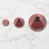 Confettis Gothique Fairy Crimson Gown | Fer rouge profond ra (Devant)