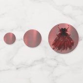 Confettis Gothique Fairy Crimson Gown | Fer rouge profond ra (Derrière)