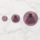 Confettis Gothique Fairy Fuchsia Gown | Punk Rock rose Magen (Devant)