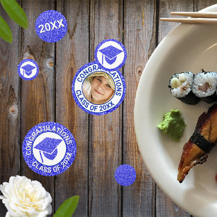 Confettis Grad Glam Casquette de la marine Photo Graduation