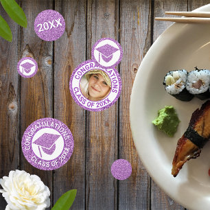 Confettis Grad Glam Purple Casquette Photo Party