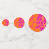 Confettis Gradient orange et rose chaud avec photo (Derrière)