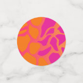 Confettis Gradient orange et rose chaud avec photo (Petit recto)