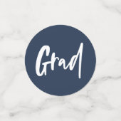 Confettis Graduation célébration marine bleu gris (Petit recto)