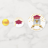 Confettis Graduation d'aigle en Bourgogne & Table d'or Confe (Devant)