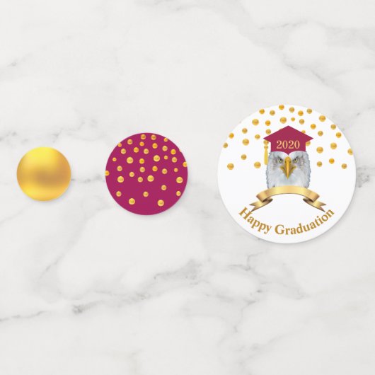 Confettis Graduation d'aigle en Bourgogne & Table d'or Confe (Derrière)
