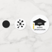 Confettis Graduation moderne des taches noires (Devant)