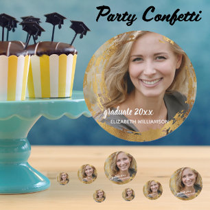 Confettis Graduation Party Classe supérieure Photo Faux Gold