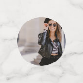 Confettis Graduation Party les années 70 orange et rose (Petit recto)