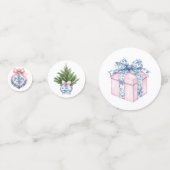 Confettis Grandmillentenaire rose et bleu Damas (Devant)