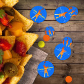 Confettis Gras Bleu Moderne Tech Graduation