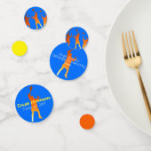 Confettis Gras Bleu Moderne Tech Graduation (Groupe)