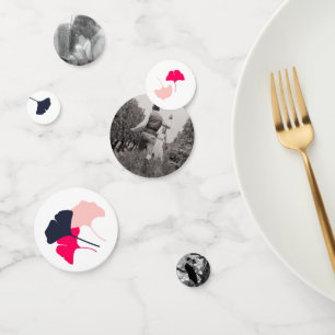 Confettis Gras Ginkgo Feuille Photo personnalisée