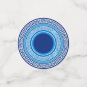 Confettis Grec Mander - Clé grecque - Nuances de bleu (Petit recto)