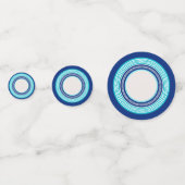 Confettis Grec Meander - Clé grecque - Palette bleue grecque (Devant)