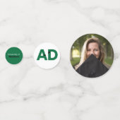 Confettis Green Big Bold Angle-Cut Lettres Graduation (Devant)