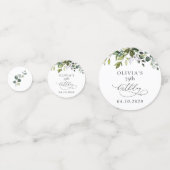 Confettis Greenery, Eucalyptus Leaves, Boho, Birthday (Devant)