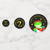 Confettis Grenouille d'arbre d'anniversaire de Rockin avec g (Devant)