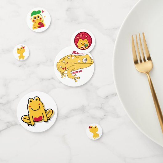 Confettis Grenouille Jaune (Groupe)