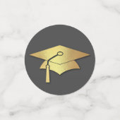 Confettis Grey and Gold Graduation (Petit recto)