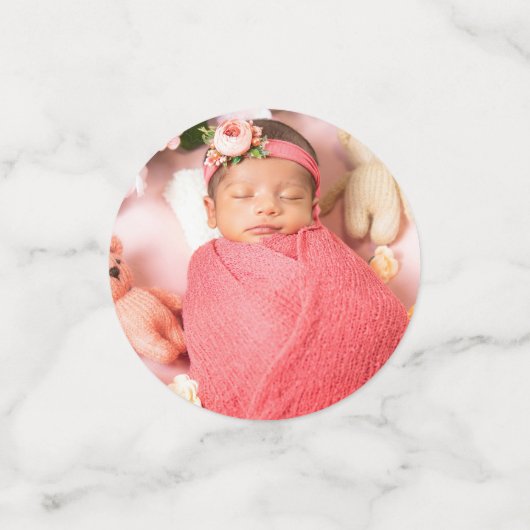 Confettis Gris et rose 30e THREEOH! photo graphique d'annive (Petit recto)