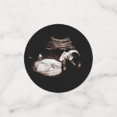 Confettis Grossesse Bébé Sonogramme Ultrasound Carte photo (Petit recto)