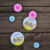 Confettis Groupe Courir Des Pâques Paniers Oeufs Herbe