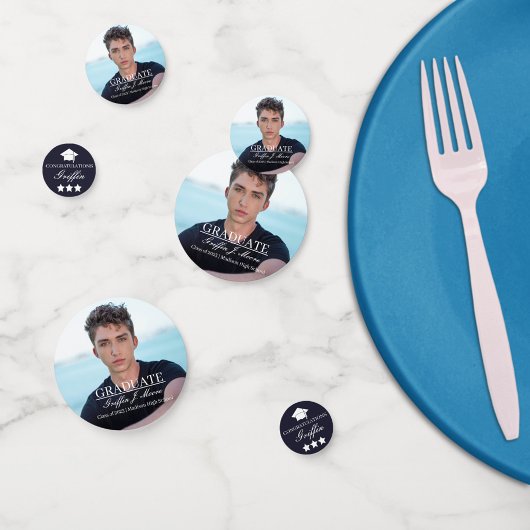 Confettis Guy Grad - Photo de graduation moderne