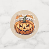 Confettis Halloween : grosse citrouille - (Petit recto)