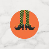 Confettis Halloween Jambes de sorcière | Métal (Petit recto)