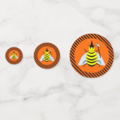 Confettis Halloween Magic Bee Witch Orange et Black Stripes (Derrière)