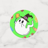 Confettis Halloween Orange Little Ghost Kids (Petit recto)