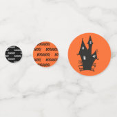 Confettis Halloween Sorcière Maison sombre Orange (Devant)