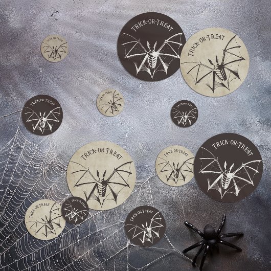 Confettis Halloween squelettique vintage