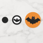 Confettis Hallowen chats noirs et chauves-souris volantes (Derrière)