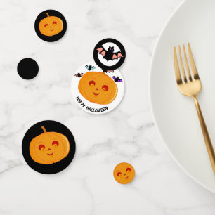 Confettis Hallowen citrouilles & chauves-souris