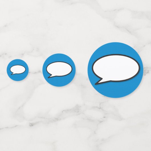 Confettis HAPP Anniversaire Discours Bubble Fun Retro Comic  (Devant)