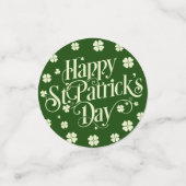 Confettis happy st Patrick's day coutume shamrock (Petit recto)