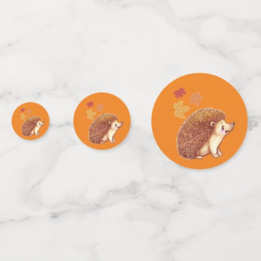 Confettis Hérisson d'automne Thanksgiving (Devant)