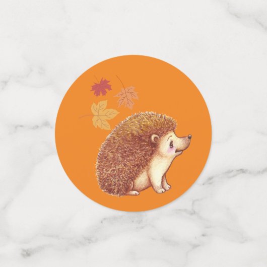 Confettis Hérisson d'automne Thanksgiving (Petit recto)