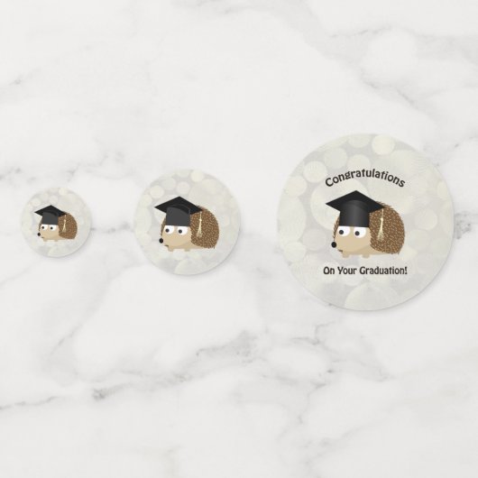 Confettis Hérisson de diplôme (Devant)