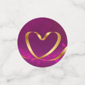 Confettis Heureuse Sainte-Valentin Purple Heart Ribbon Or (Petit recto)