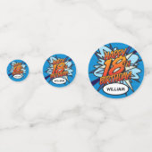 Confettis HEUREUX 18E ANNIVERSAIRE Fun Retro Comic Book (Devant)