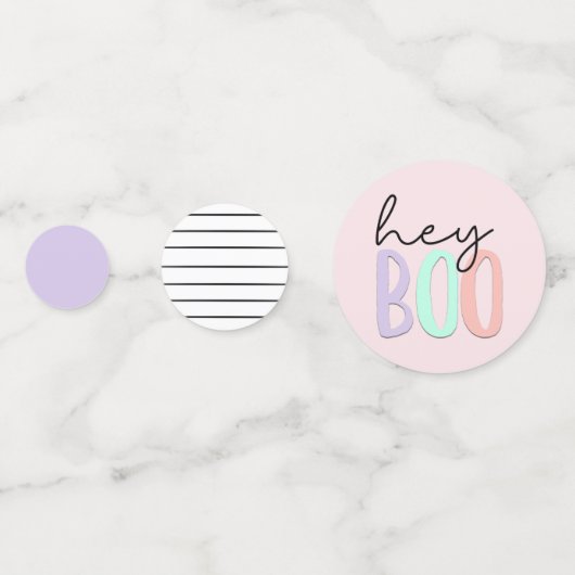 Confettis Hey Boo Pastel Halloween Table d'anniversaire (Devant)