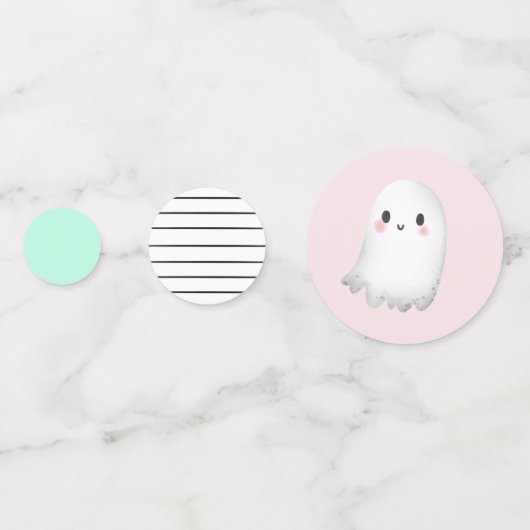 Confettis Hey Boo Pastel Halloween Table d'anniversaire (Derrière)