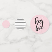 Confettis Hey Boo Pastel Pink Halloween Table d'anniversaire (Devant)