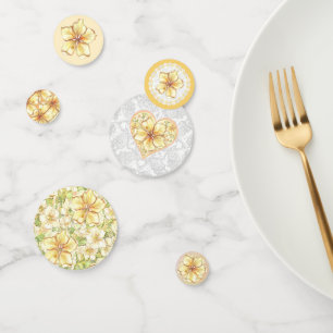 Confettis Hibiscus & dentelle JAUNE